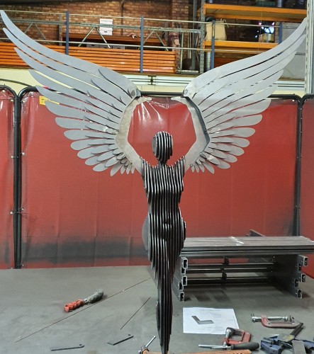 A one-off laser cut angel sculpture for a client