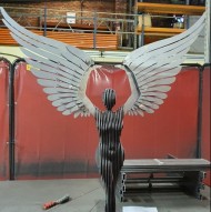A one-off laser cut angel sculpture for a client